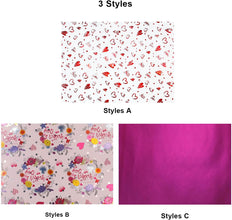 Rose Gold Gift Wrapping Paper Set - 3 Rolls, Modern Designs Metallic Shine Bridal Shower Present Wrapping Paper Roll Ideal for Christmas, Birthdays, Weddings, DIY Craft,43x300cm/17