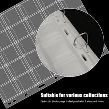 30-Pocket Coin Collection Pages, Coin Collection Supplies Standard 9-Hole Binder Compatible Coin Binder 3.5x3.5cm Pocket Size Coin and Stamp Collecting Supplies (30Pocket,3.5x3.5cm,15 Sheet)
