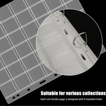 Coin Collecting Sleeves for All Coins - 42 Pockets per Sheet, 2.8x2.8cm Pocket Dimension Pocket Sleeves, Coin sorter 15 Sheets Standard 9-Hole Coin Storage Pages (42Pocket,2.8x2.8cm,15 Sheet)