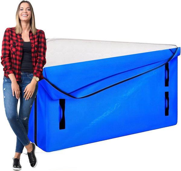 Single Mattress Bags For Moving Mattress Protector Bag Single Size Waterproof Mattress Cover For Moving With Heavy Duty Handles Strong Zipper Single Mattress Bag For Disposal, Single Size,196x106x38cm