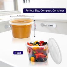 60 Set 16 oz Plastic Containers with Lids 16 oz Deli Containers with Lids - Clear, Stackable, and Leakproof - BPA-Free Plastic, Microwave and Freezer Safe - Suit for Meal Prep, Soup, and Leftovers