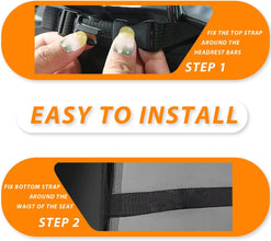 Car Kick Mats Back Seat Protector for Kids,Auto Seat Back Kick Protectors Mat Waterproof Protection from Dirt,Mud,Scratches, Stains,Scuffs Marks,Premium Oxford Fabric Car Kick Mats Fits Most Cars,2pcs