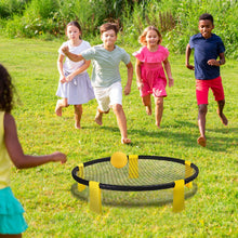 Roundnet Games Set Spikeball Set- Portable Outdoor Game Kit with 4 Balls and Carrying Bag, Roundnet Set Played Outdoor Indoor Beach Yard Lawn Backyard Entertainment Outdoor Games Beach Games