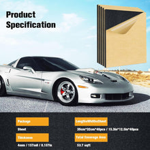 157 mil 54 Sqft Automotive Sound Deading Material for Car Insulation - High Density Closed Cell Foam Insulation Sound Deadener & Heat Barrier for Car Doors, Hood, Trunk, Floor, and Firewall, 40 Sheet