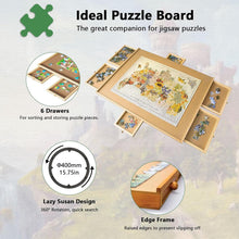 1500 Piece Puzzle Board Game Table Rotating Puzzle Board with Drawers Jigsaw Puzzle Tables for Adults and Kids with Puzzle Cover Bits and Pieces Puzzle Board Wooden Jigsaw Puzzle Trays for Sorting