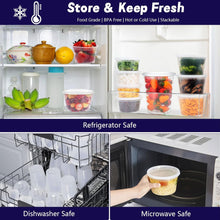 40-Pack Multi-Size Deli Containers with Lids (10 Each: 8 oz, 12 oz, 16 oz, 32 oz) – BPA-Free, Leak-Proof, Microwave, Freezer & Dishwasher Safe – Stackable Plastic Meal Prep and Food Storage Containers