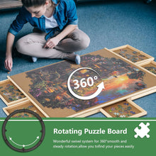 1500 Piece Puzzle Board Game Table Rotating Puzzle Board with Drawers Jigsaw Puzzle Tables for Adults and Kids with Puzzle Cover Bits and Pieces Puzzle Board Wooden Jigsaw Puzzle Trays for Sorting