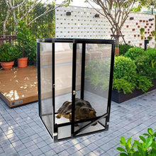 45 Gallon Aluminum Screen Cage - 360° Observation Reptile Terrarium for Chameleons Geckos Lizards Interaction-Easy Assembly Large Breeding Space Secure Open-Air Design (80x45x45cm/ 31.5x17.7x17.7)