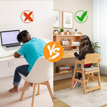 Solid Wood High Chairs for Toddlers Booster Seat for Dining Table High Chair Grows with Kid for Dining, Study Chair for Children High Chair for Chair At Table Toddler High Chair for Dining Table