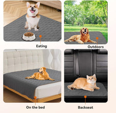 Waterproof Dog Bed Cover,Waterproof Dog Blanket For Couch Cover For Dogs Washable Couch Cover Urine Proof Waterproof Pet Blanket for Couch with Anti-Slip Backing for Sofa & Bed(40x50in/100x127cm,Grey)